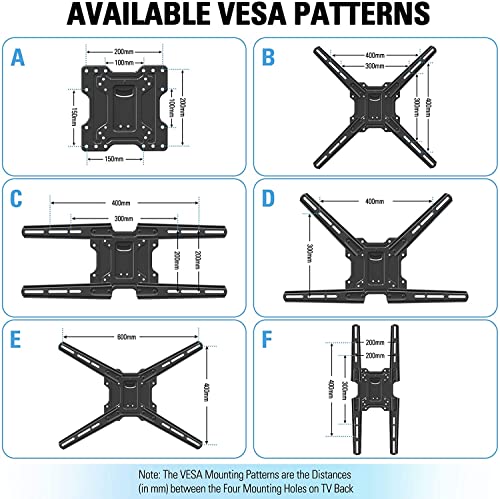 Mounting Dream TV Wall Mount Swivel and Tilt, Full Motion TV Bracket with Articulating Arm for 42-70 Inch Flat/Curved Screen TVs, up to VESA 600x400mm and 80 LBS Fits 16" Studs, MD2653