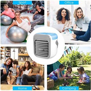 Pesonder Portable, Personal 3-in-1, Compact Evaporative Cooler Humidifier, 3 Wind Speed Desktop Air Conditioner Fan, Suitable for Home/Office, Gray