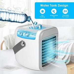 Pesonder Portable, Personal 3-in-1, Compact Evaporative Cooler Humidifier, 3 Wind Speed Desktop Air Conditioner Fan, Suitable for Home/Office, Gray