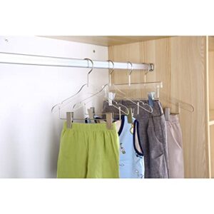 YBM Home Quality Acrylic Clear Skirt Hangers Made of Clear Acrylic for a Luxurious Look and Feel for Wardrobe Closet, Skirt Hangers Organizes Closet, Silver, 4103-1