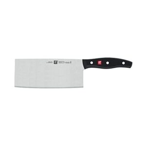 zwilling twin signature 7-inch chinese vegetable cleaver, vegetable cleaver razor-sharp, made in company-owned german factory with special formula steel perfected for almost 300 years, german knife