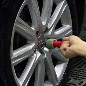 Huakun 1 Set Wheel Fitting Lug Nut Cleaning Brush Detachable Car Detailing Tool Soft Sponge Cleaner Used to Clean Dead Corners Around Various Nuts