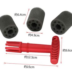 Huakun 1 Set Wheel Fitting Lug Nut Cleaning Brush Detachable Car Detailing Tool Soft Sponge Cleaner Used to Clean Dead Corners Around Various Nuts