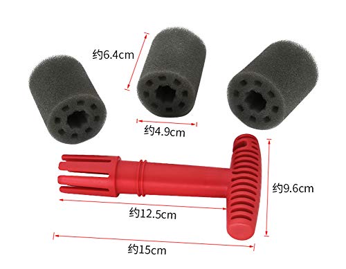 Huakun 1 Set Wheel Fitting Lug Nut Cleaning Brush Detachable Car Detailing Tool Soft Sponge Cleaner Used to Clean Dead Corners Around Various Nuts