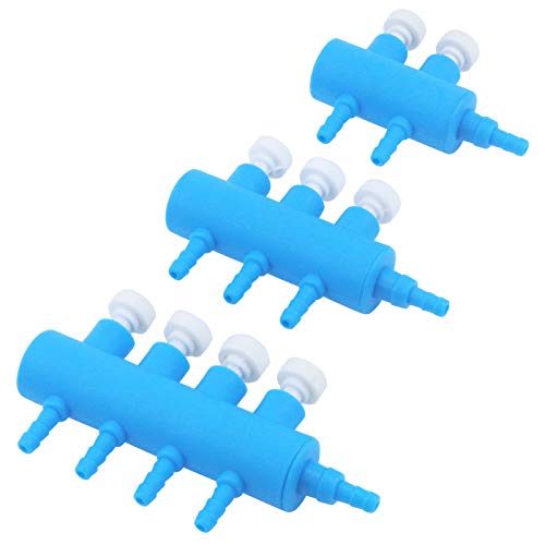 MY MIRONEY 2-3-4 Way Outlet Air Flow Distributor Blue Air Flow Control Valve Oxygen Splitter Air Pump Valve 4/8mm Pipe Tube Pump Distributor