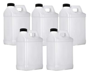 mountain west plastic jug 1 gallon, f-style storage containers, hdpe, 5 pack
