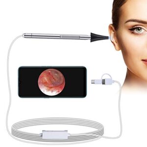 cainda otoscope usb ear camera, ear wax removal endoscope with light for android phone window and mac pc (not for iphone), digital usb camera with ear cleaning earwax removal tool