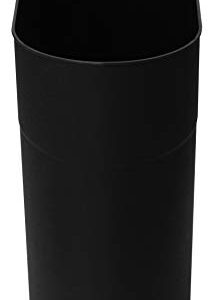 HMQCI Plastic Rectangular Small Trash Can Wastebasket, 3 Gallons, Garbage Container Bin (Black, 5.9"/12.6"/10.6")