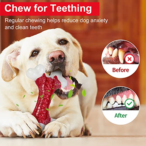 Kseroo Tough Dog Toys, Dog Toys for Aggressive Chewers Large Breed, Aggressive Chew Toys for Large Dogs, Dog Bone Chew Toy Nylon Durable Dog Toys for Large Dogs Dog Extreme Chew Toys Indestructible