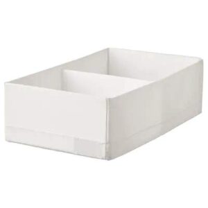 ikea tssp box with compartments, white 20x34x10 cm (7 ¾x13 ½x4)