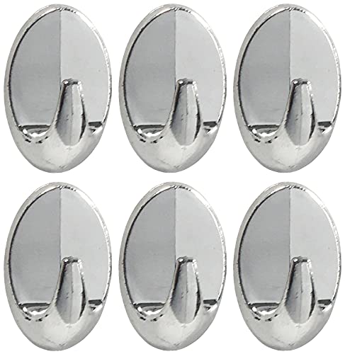 6 Piece Self Adhesive Hooks, Bathroom, Kitchen, Storage