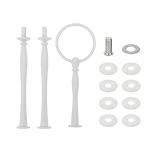 geesatis 4 set cake stand fitting 3 tier cake plate stand handle mold crown hardware holder for diy wedding and party making cupcake serving stand, white