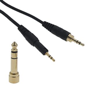 mqdith replacement audio cable compatible with audio technica ath-m50x, ath-m40x, ath-m70x headphones 1.5meters/ 4.92feet