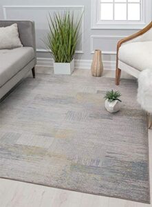cosmoliving by cosmopolitan melyna ma15a revere pewter contemporary abstract area rug, 8'0"x10'0"