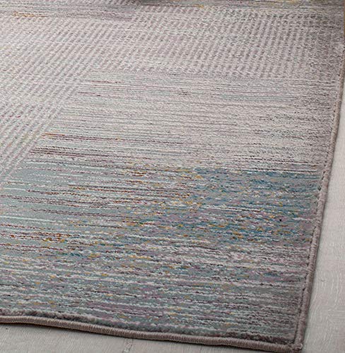 CosmoLiving by Cosmopolitan Melyna MA15A Revere Pewter Contemporary Abstract Area Rug, 8'0"X10'0"