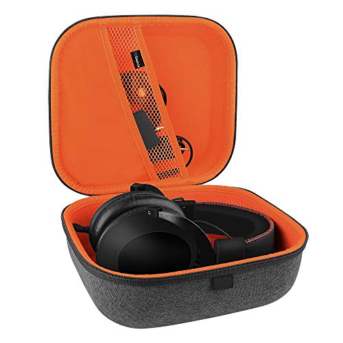 Geekria Shield Case for Hyperx Cloud II, Cloud Stinger Core, CloudX Stinger Core, Cloud Alpha S Headphones, Replacement Protective Hard Shell Travel Carrying Bag with Cable Storage (Dark Gray)