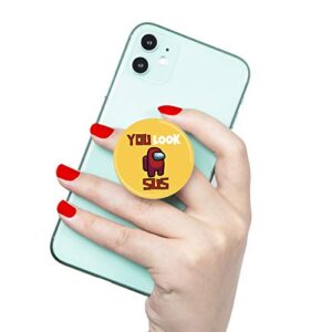 STSNano for Cell Phone Hand Holder,Cartoon Kawaii Cute Fun Cool Funny Fashion for Girls Boys Women, Phone Back Ring Finger Holder Stand for iPhone/Android Phone/Samsung/LG/Motorola(Amonus-3 Packs)