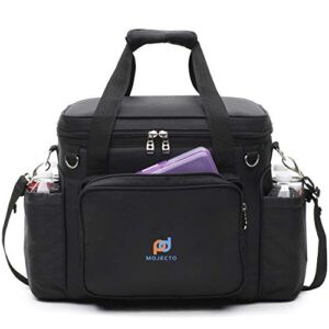 Large Tall Cooler Bag Plus Large Thick Reusable, Long-Lasting, Ice Pack Gel (3 Pack). 1680D Heavy-Duty Polyester, High Density Insulation, Heat-Sealed Liner, Durable Zippers, Metal Buckles.