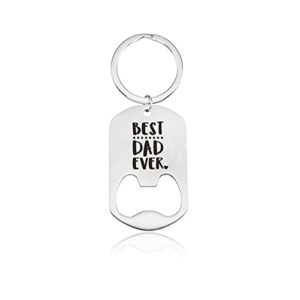 best dad ever bottle opener keychain for dad daddy papa father husband birthday present anniversary father's day gifts