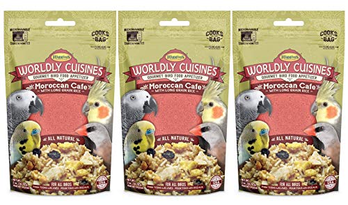 Higgins 3 Pack of Worldly Cuisines Moroccan Cafe Bird Treat, 2 Ounces Each