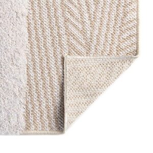 Rugs.com Sabrina Soto Casa Collection Rug – 4' x 6' Beige High Rug Perfect for Entryways, Kitchens, Breakfast Nooks, Accent Pieces