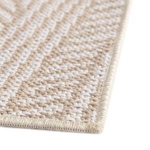 Rugs.com Sabrina Soto Casa Collection Rug – 4' x 6' Beige High Rug Perfect for Entryways, Kitchens, Breakfast Nooks, Accent Pieces