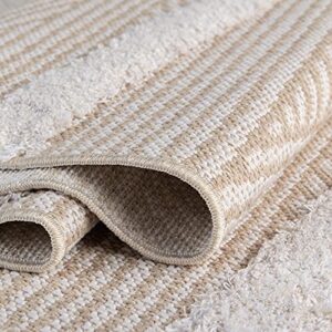 Rugs.com Sabrina Soto Casa Collection Rug – 4' x 6' Beige High Rug Perfect for Entryways, Kitchens, Breakfast Nooks, Accent Pieces
