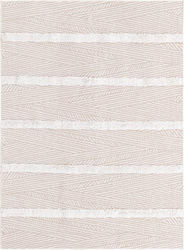 Rugs.com Sabrina Soto Casa Collection Rug – 4' x 6' Beige High Rug Perfect for Entryways, Kitchens, Breakfast Nooks, Accent Pieces