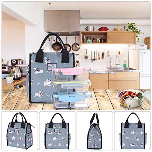 Kamo Lunch Bags for Women Insulated Lunch Tote Bag Lunchbox Container for Work Travel Beach Adjustable Shoulder Strap