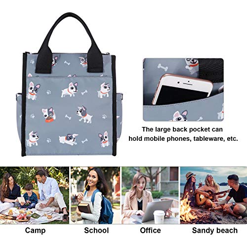 Kamo Lunch Bags for Women Insulated Lunch Tote Bag Lunchbox Container for Work Travel Beach Adjustable Shoulder Strap