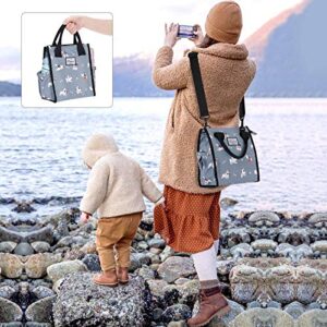 Kamo Lunch Bags for Women Insulated Lunch Tote Bag Lunchbox Container for Work Travel Beach Adjustable Shoulder Strap