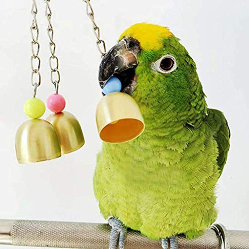 Small Bird Swing Toys, Bird Parrot Swing Chewing Toys - Hanging Bell Birds Cage Toys 8 Pcs