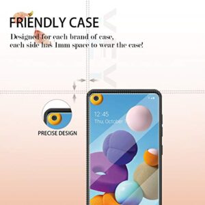 Galaxy A21 HD Clear Tempered Glass Screen Protector + Camera Lens Protectors by YEYEBF, [2+2 Pack] [3D Glass] [Anti-Glare] [Bubble-Free] Screen Protector Glass for Samsung Galaxy A21