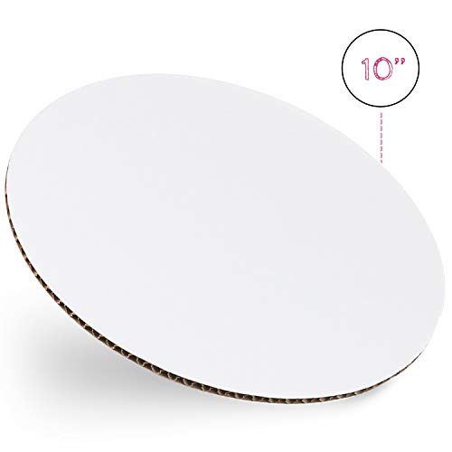 10 Inch White Cake Boards [24 Pack] Cake Rounds, Disposable Cake Board, Cake Base Cardboard, 10" Cake Circles Plate or Stand