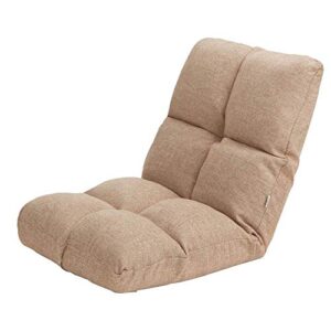 gydjbd lazy sofa,high back floor gaming chair, lazy sofa couch bed, softly cushioned, easily folding for teens adults,51cmx51cmx50cm khaki