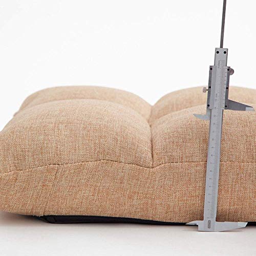 GYDJBD Lazy Sofa,High Back Floor Gaming Chair, Lazy Sofa Couch Bed, Softly Cushioned, Easily Folding for Teens Adults,51cmx51cmx50cm Khaki