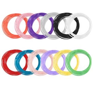 luter 3d pen printer filament 1.75mm pla 3d printing pen filament for 3d pen/3d printer (12 assorted colors, 3m each)