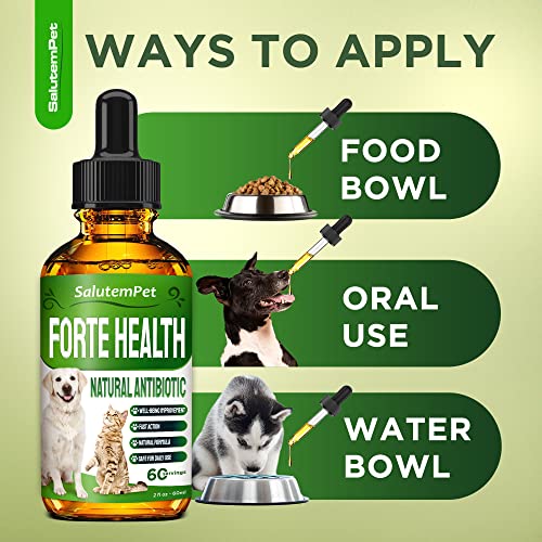 Natural Herbal Supplement for Dog and Cat - Cranberry, Oregano, Echinacea for Dogs and Cats Too - Organic Dog Supplement and Cat Supplement - Drops for General Strengthening - 1200 Drops 2 Oz