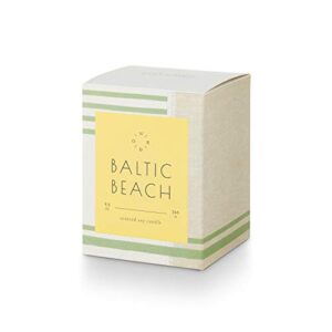 illume baltic beach seafare glass candle, white