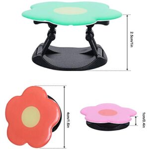 Weewooday 3 Pieces Phone Grip Holder Flower Collapsible Phone Holder Self-Adhesive Sublimation Phone Holders for Smartphone and Tablets