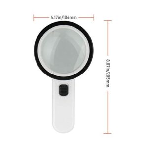 40X Magnifying Glass with Light, Handheld Lighted Magnifier with Large Double Glass Lens Led Magnifiers for Macular Degeneration, Seniors Reading, Soldering, Inspection, Coins, Jewelry, Exploring (#2)