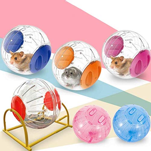 Silent Hamster Ball 5.9 inch with Stand Transparent Running Activity Exercise Ball Toy Small Animals Cage Accessories