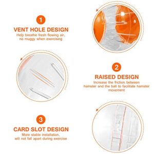 Silent Hamster Ball 5.9 inch with Stand Transparent Running Activity Exercise Ball Toy Small Animals Cage Accessories