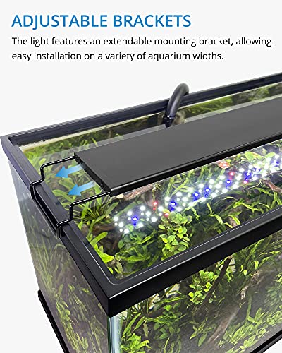 NICREW Full Spectrum Planted LED Aquarium Light, with Timer, for Freshwater Fish Tank, 18-24 Inch, 14 Watts