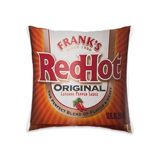 frank's redhot bottle throw pillow, 16x16, multicolor