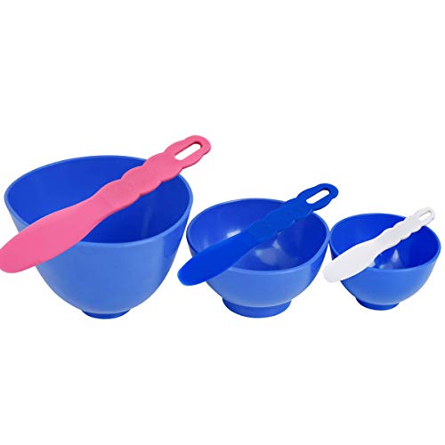 3Pcs Flexible Rubber Mixing Bowls,Dental Rubber Plastic Spatulas for Alginate and Plaster Materials