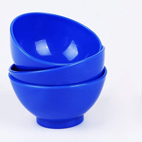 3Pcs Flexible Rubber Mixing Bowls,Dental Rubber Plastic Spatulas for Alginate and Plaster Materials