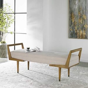 AR Lighting Waylon Modern Ivory Bench