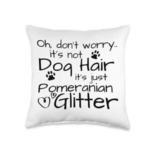 funny dog owner gifts & dog lover gift ideas gift pomeranian lover dog mom throw pillow, 16x16, multicolor