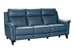 barcalounger kester power reclining sofa w/power head rests, masen bluegray